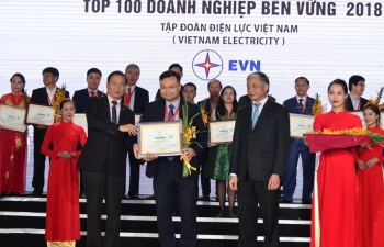 EVN nhận giải thưởng Doanh nghiệp bền vững tại Việt Nam năm 2018