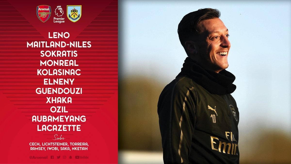 truc tiep arsenal 1 1 burnley cu dup cua aubameyang va dau an cua ozil