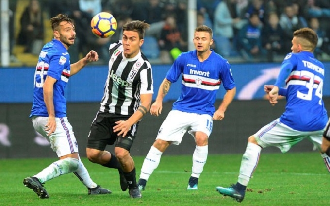 Link xem trực tiếp bóng đá Juventus vs Sampdoria (SERIE A), 18h30 ngày 29/12