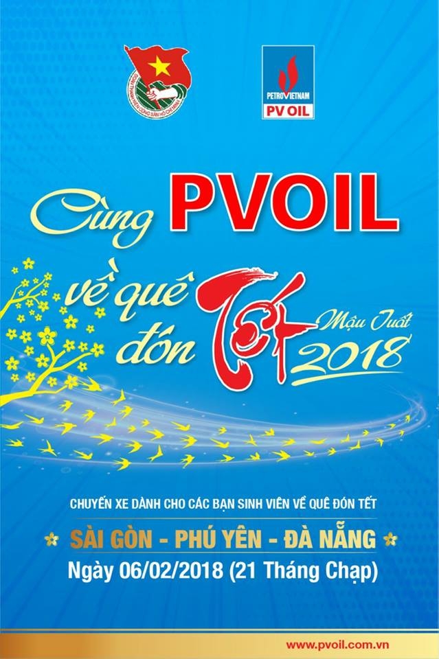 pvoil tang 1320 ve xe cho sinh vien ve que don tet