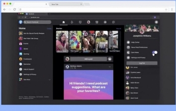 Facebook bắt đầu thử nghiệm "chế độ tối" trên web