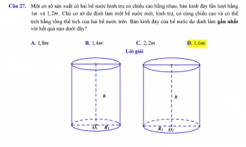 Lời giải chi tiết môn Toán thi THPT quốc gia