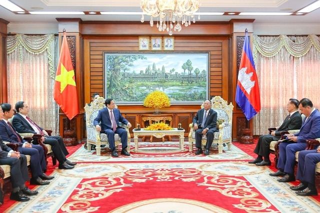 Thủ tướng Chính phủ Phạm Minh Chính hội kiến Chủ tịch Quốc hội Campuchia