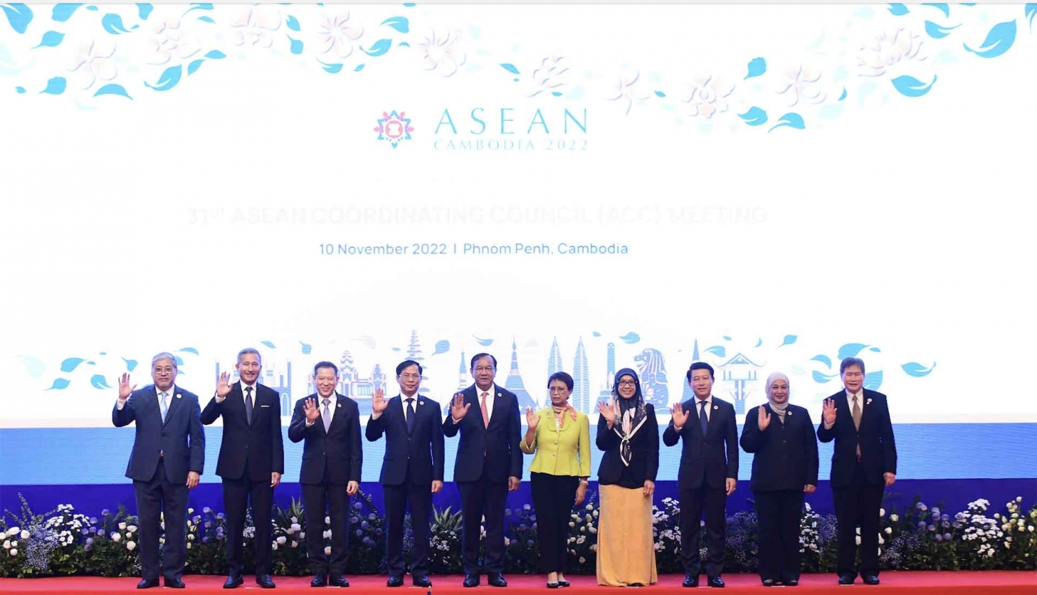 Các Bộ trưởng Ngoại giao ASEAN tại Hội nghị Hội đồng Điều phối ASEAN (ACC) lần thứ 31.