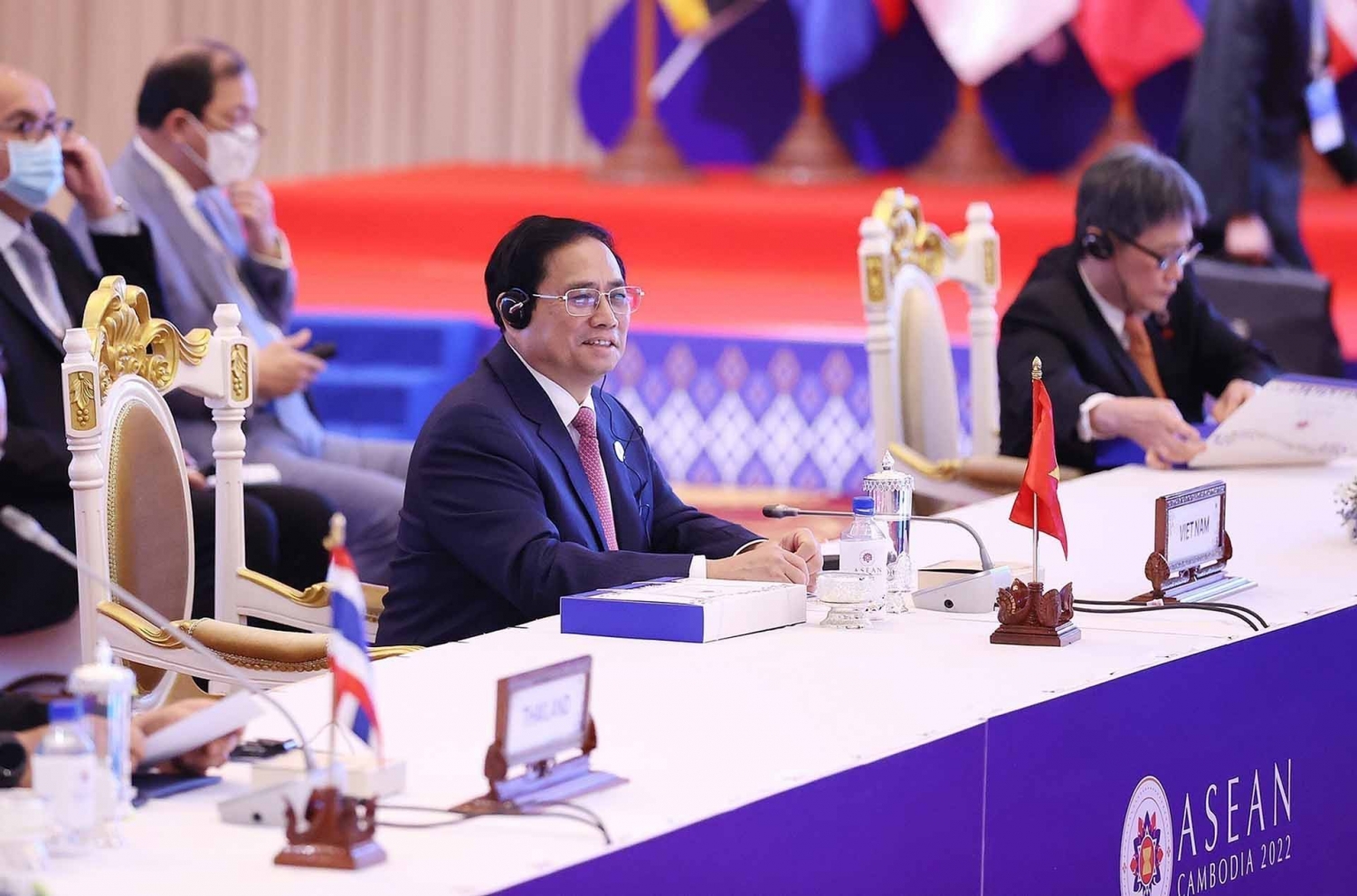 Thủ tướng Phạm Minh Chính dự Phiên toàn thể Hội nghị cấp cao ASEAN lần thứ 40. (Nguồn: TTXVN)