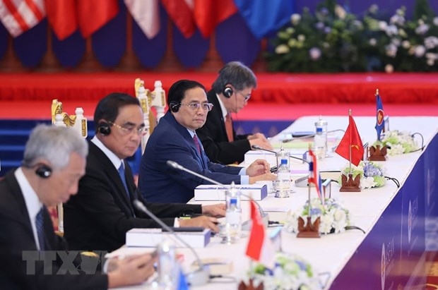 dự Hội nghị Cấp cao ASEAN với các nước đối tác gồm Trung Quốc, Nhật Bản và Hàn Quốc lần thứ 25 (ASEAN+3). (Ảnh: Dương Giang/TTXVN)