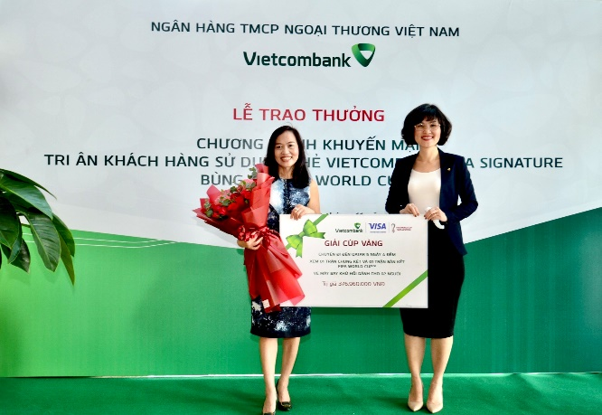 Các giải thưởng giá trị đã được trao tặng cho chủ thẻ quốc tế Vietcombank