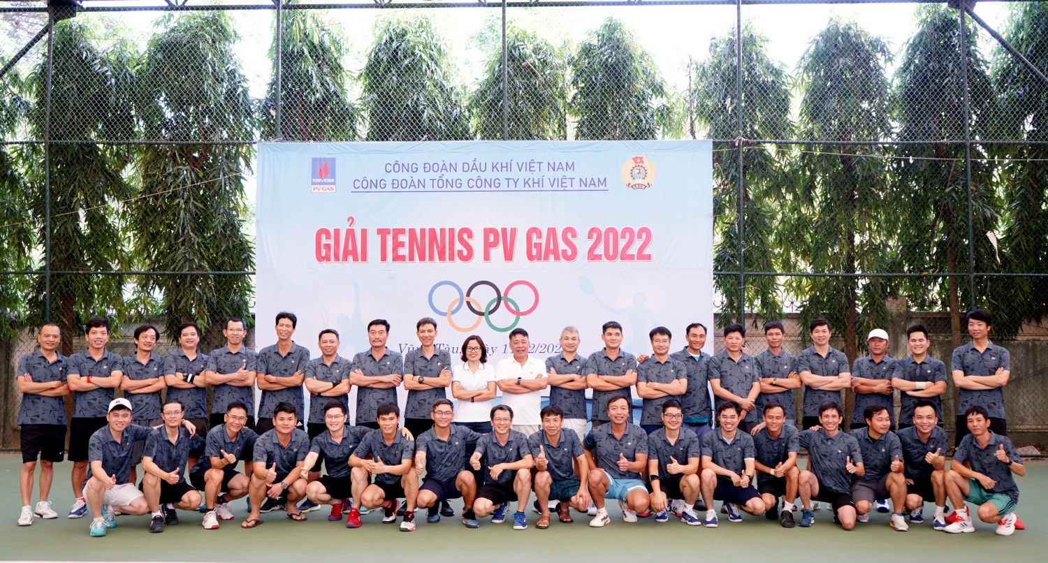 Lực lượng VĐV tham gia Khai mạc giải Tennis PV GAS 2022