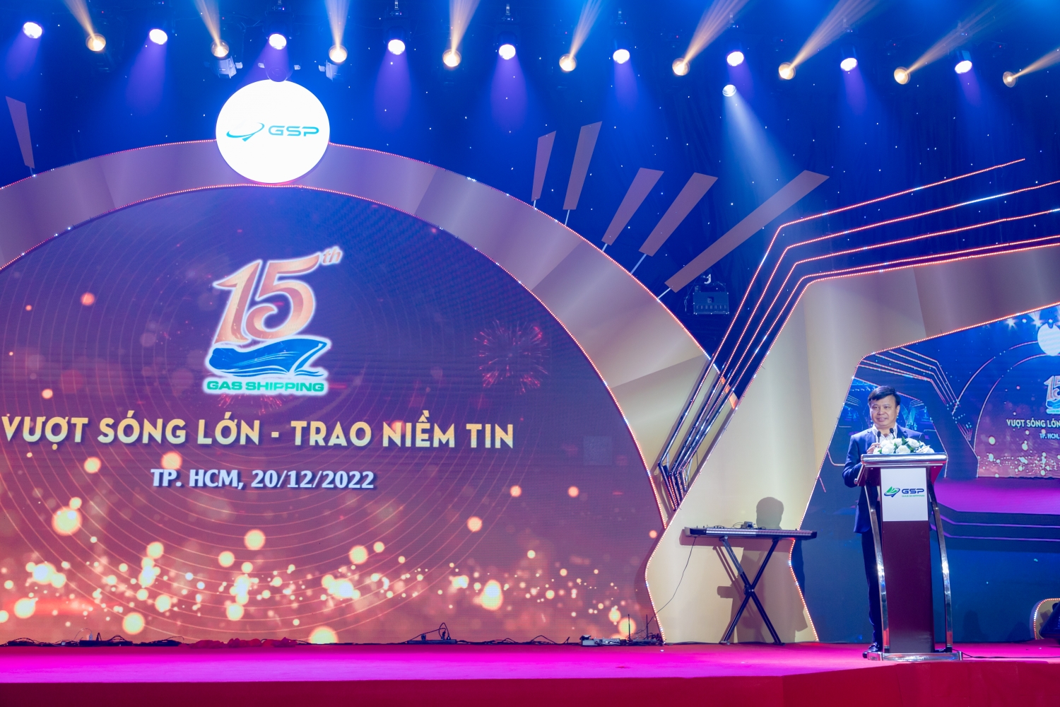 Ông Phạm Việt Anh - Bí thư Đảng Ủy, Chủ tịch HĐQT Tổng Công ty PVTrans phát biểu cảm nghĩ về những ngày đầu thành lập Công ty Gas Shipping.