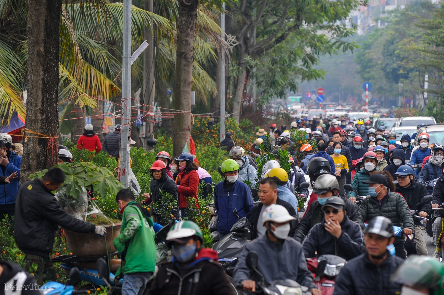 Người dân đổ về các chợ mua hoa ngày 29 Tết