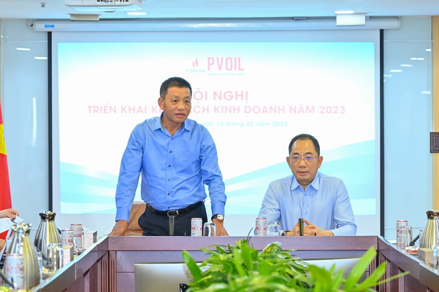 Ông Đoàn Văn Nhuộm – Tổng Giám đốc PVOIL kết luận Hội nghị