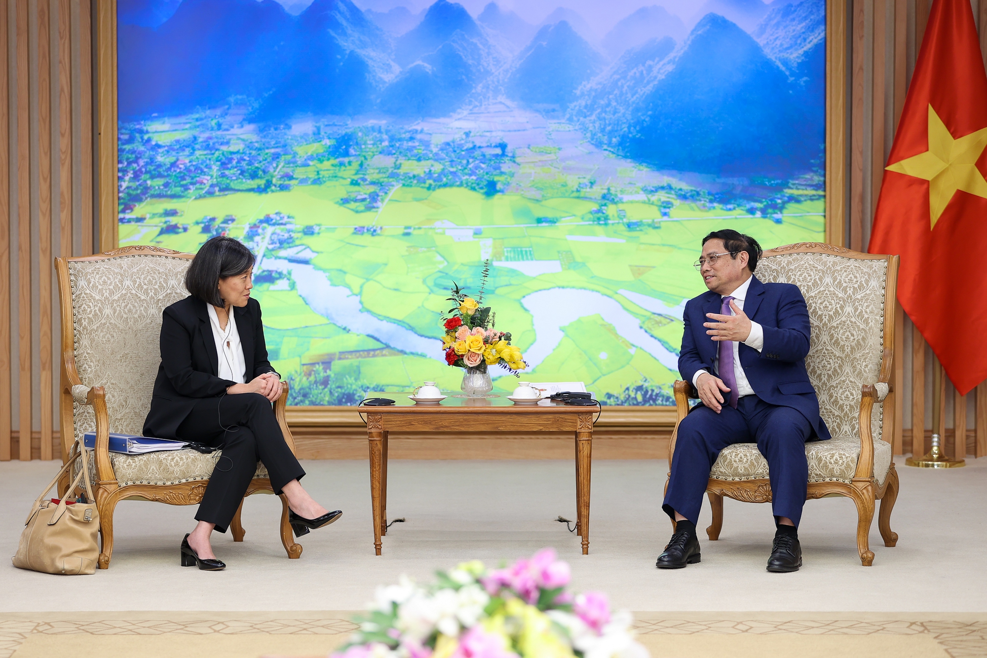 Thủ tướng Phạm Minh Chính đã tiếp Đại diện Thương mại Hoa Kỳ Katherine Tai