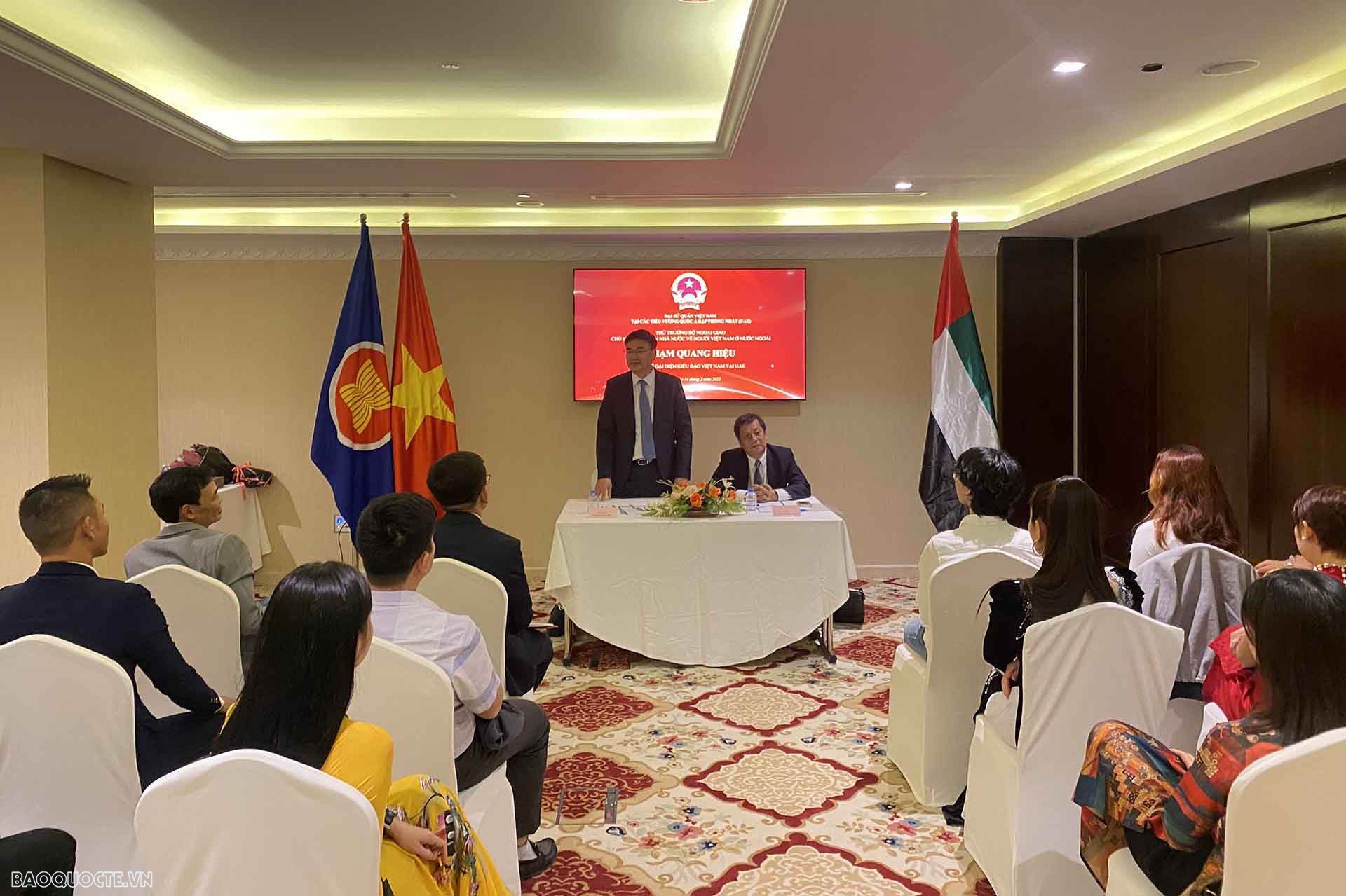 Thứ trưởng Ngoại giao Phạm Quang Hiệu tham dự Hội nghị WGS9, thăm và họp Tham vấn chính trị với Bộ Ngoại giao UAE