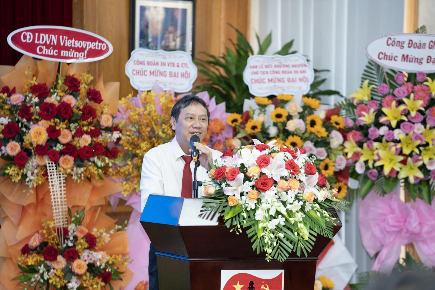 Nguyễn Quốc Đạt, Chủ tịch Công đoàn Vietsovpetro phát biểu chỉ đạo Đại hội