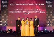 BIDV nhận 4 giải thưởng danh giá về dịch vụ ngân hàng dành cho khách hàng cá nhân
