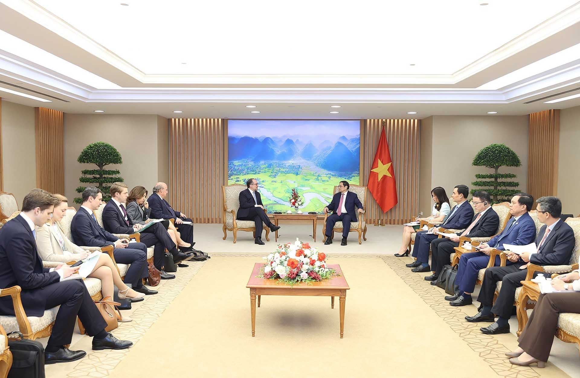 Thủ tướng Phạm Minh Chính tiếp Bộ trưởng Ngoại giao Cộng hoà Áo