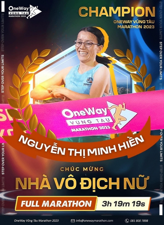 Lê Tấn Hi - Nguyễn Thị Minh Hiền xuất sắc trở thành nhà vô địch full Nam, Nữ OneWay Vũng Tàu Marathon 2023
