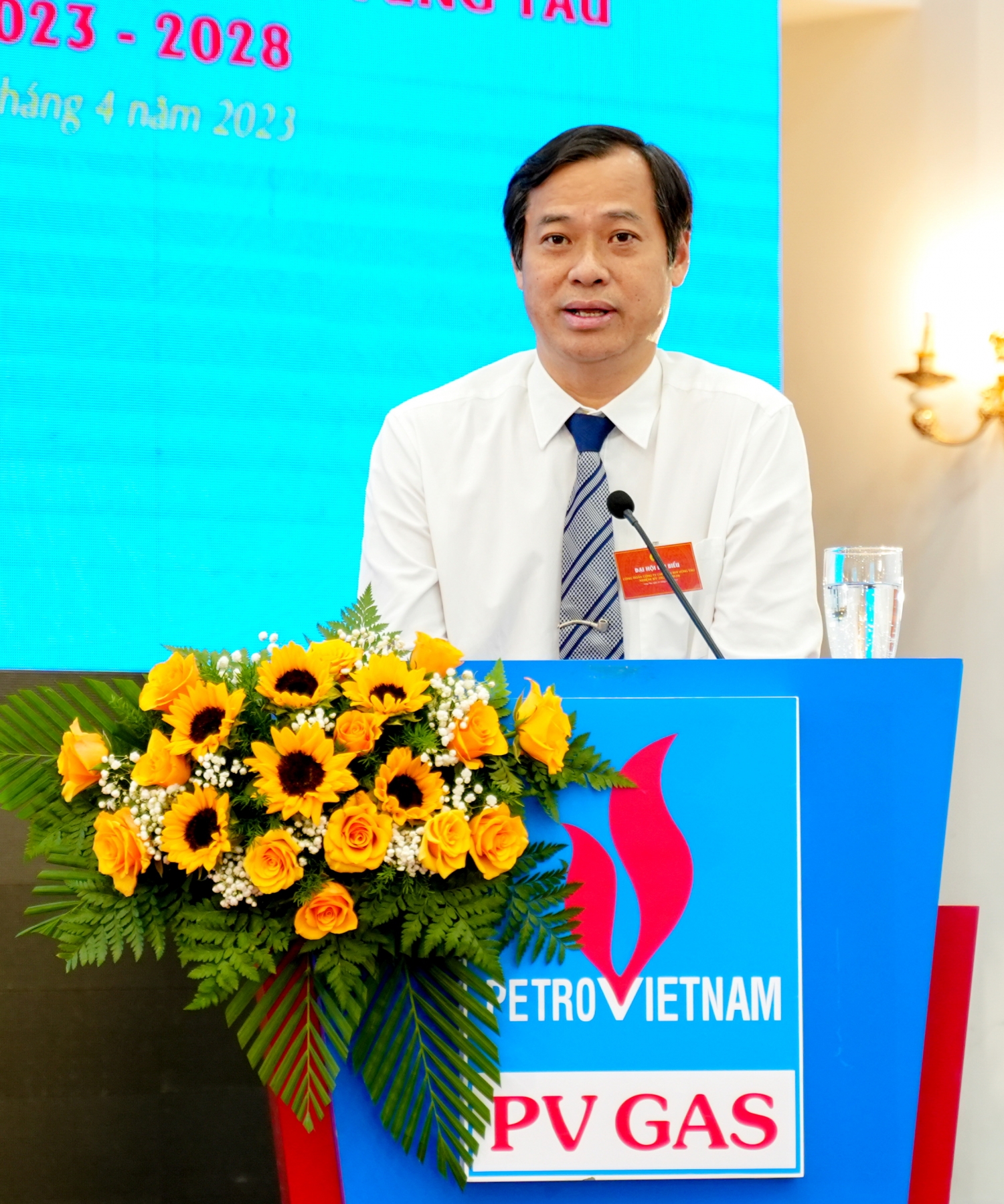 Đồng chí Trần Xuân Thành - Chủ tịch Công đoàn PV GAS đánh giá cao công tác chuẩn bị Đại hội, ghi nhận những thành tựu của Công đoàn KVT nhiệm kỳ 2018-2023