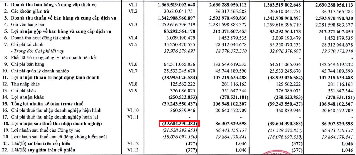 Phân bón Bình Điền lỗ gần 40 tỷ đồng trong quý I/2023