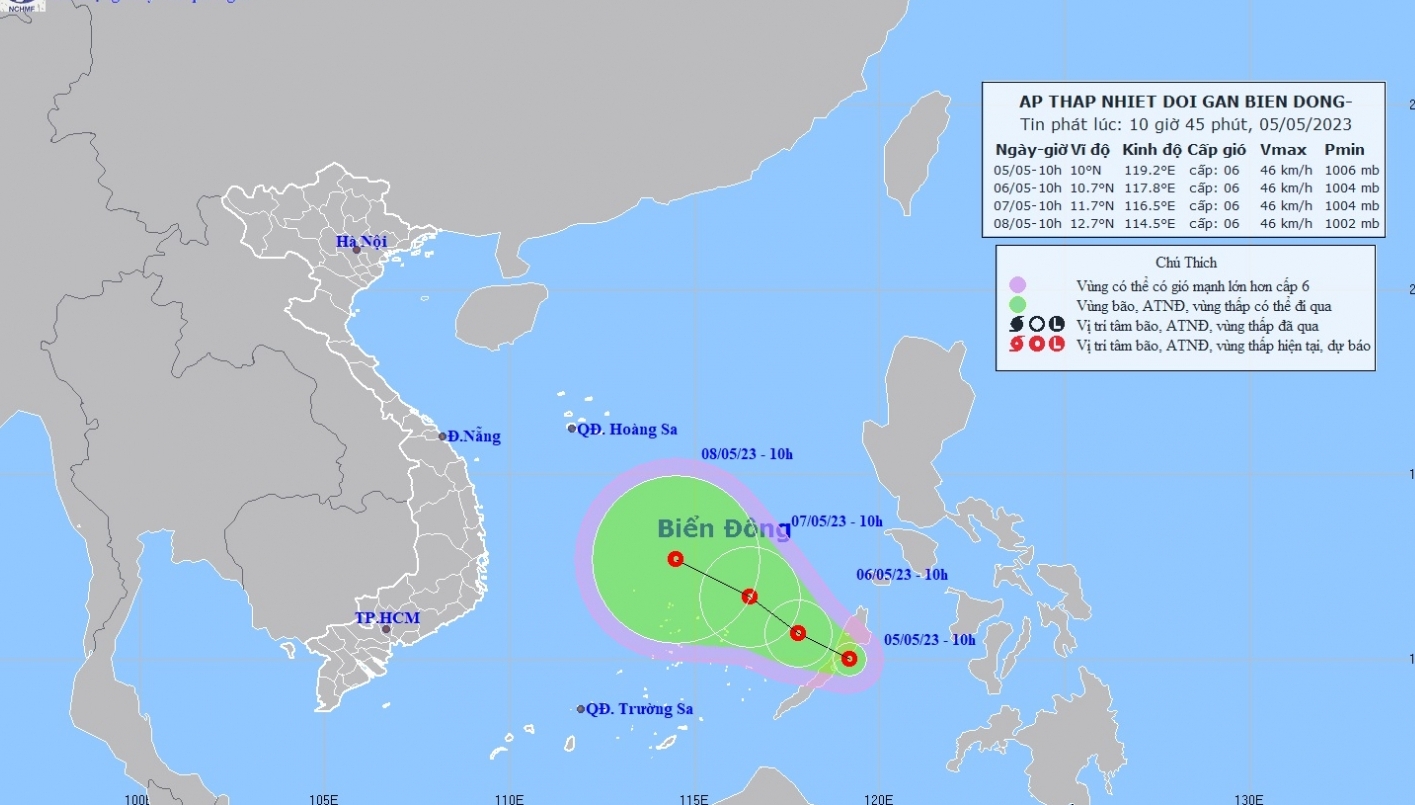 Công điện khẩn chỉ đạo ứng phó áp thấp nhiệt đới trên Biển Đông