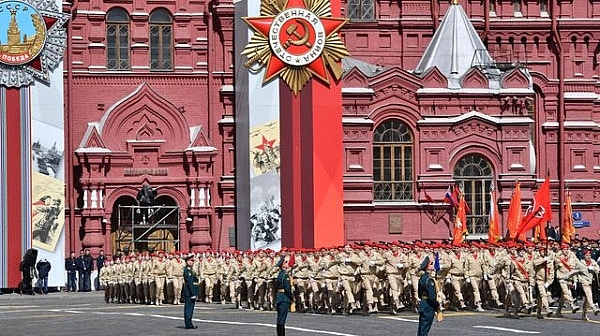 Quân nhân Nga tham gia lễ Duyệt binh Chiến thắng năm 2022.
