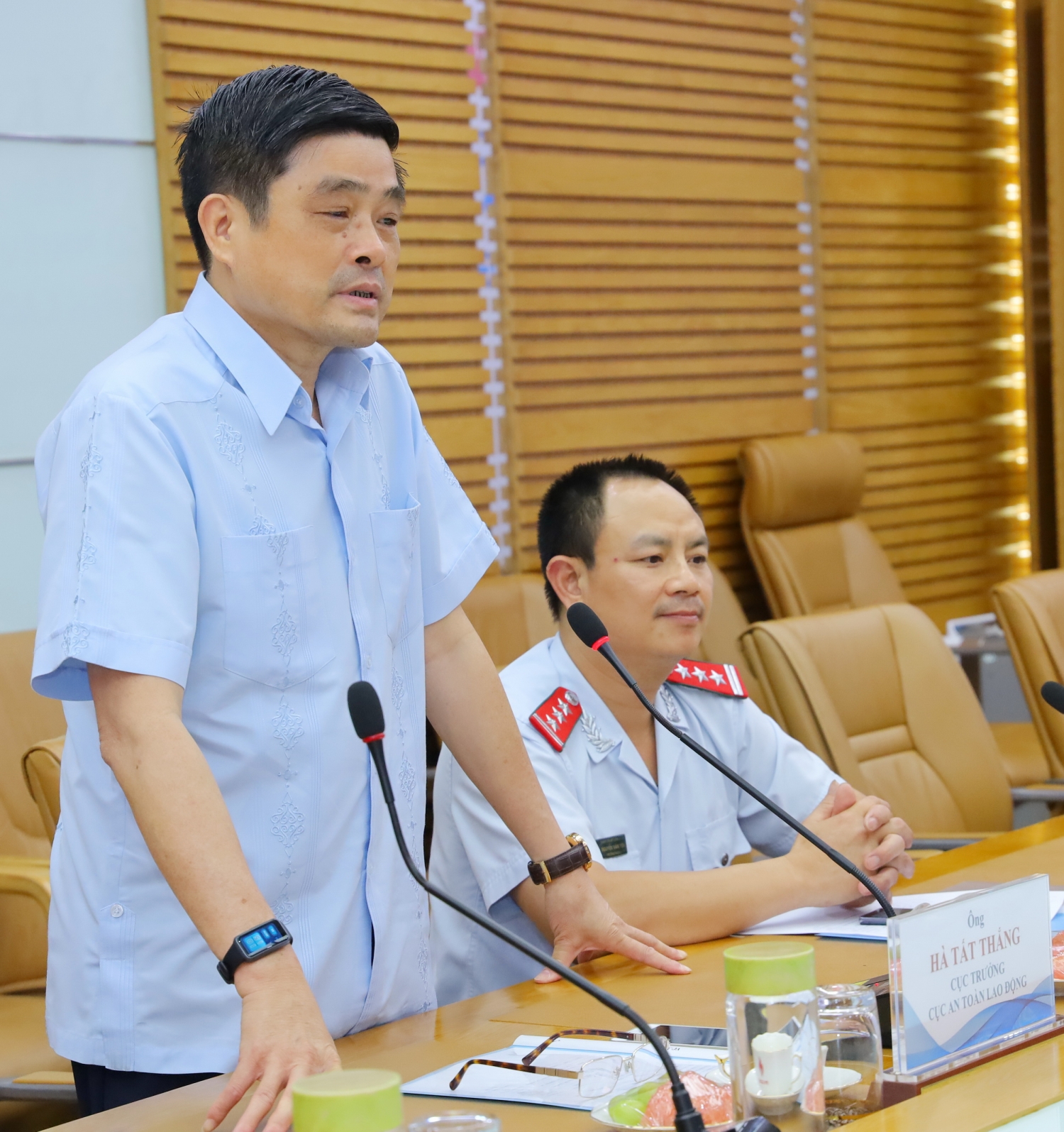 Ông Hà Tất Thắng – Cục trưởng Cục An toàn Lao động Bộ LĐTBXH phát biểu, ghi nhận và tôn vinh những đóng góp của các tập thể và người lao động PV GAS trong công tác ATVSLĐ