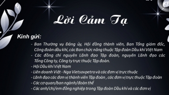 Lời cảm tạ từ gia đình đồng chí Nguyễn Quỳnh Lâm