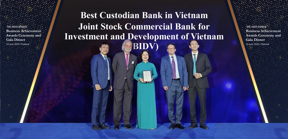 BIDV nhận giải thưởng “Ngân hàng Lưu ký - Giám sát tốt nhất Việt Nam”  lần thứ 3 liên tiếp
