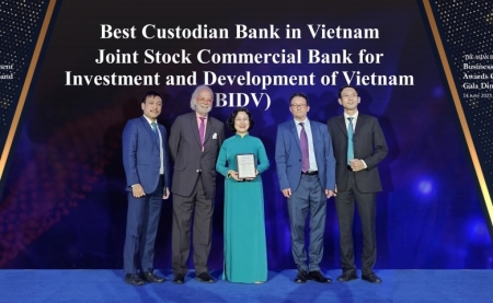 BIDV nhận giải thưởng “Ngân hàng Lưu ký - Giám sát tốt nhất Việt Nam”  lần thứ 3 liên tiếp