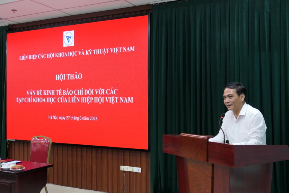 PGS. TS Phạm Ngọc Linh - Phó Chủ tịch Liên hiệp Hội Việt Nam phát biểu 
