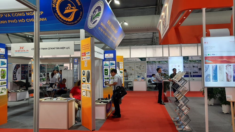 Nhiều thương hiệu nổi tiếng về giấy, chất phủ và cao su có mặt tại Triển lãm quốc tế Công nghiệp Việt Nam