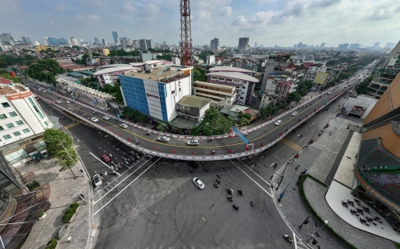 Thông xe cầu vượt chữ C đầu tiên ở Hà Nội, trị giá gần 150 tỷ đồng