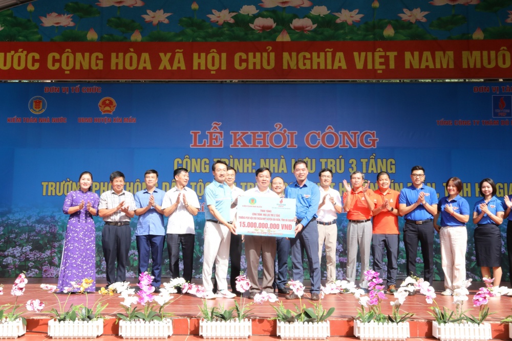 PVEP tài trợ 15 tỷ đồng xây dựng nhà lưu trú cho trường dân tộc nội trú huyện Xín Mần, tỉnh Hà Giang
