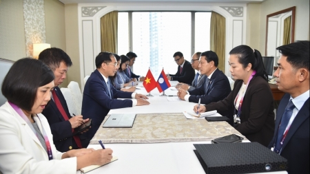 Bộ trưởng Bùi Thanh Sơn gặp Phó Thủ tướng, Bộ trưởng Ngoại giao Lào