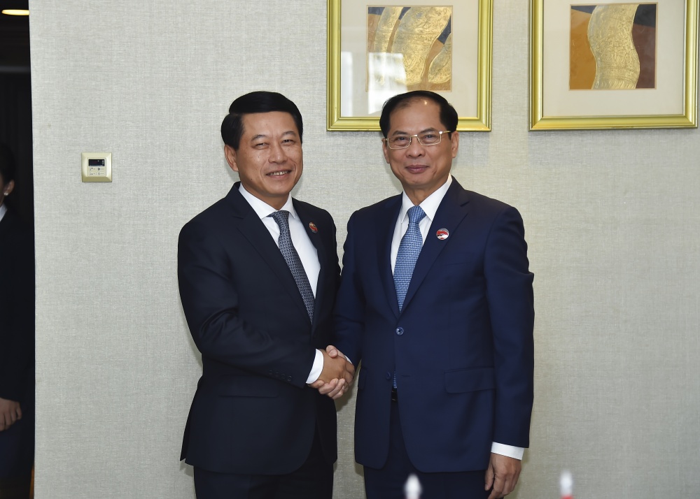 Bộ trưởng Bùi Thanh Sơn gặp Phó Thủ tướng, Bộ trưởng Ngoại giao Lào