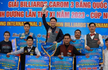 Sức nóng ngày chung kết giải Billiards Carom 3 băng quốc tế Bình Dương năm 2023 - Cup Number 1