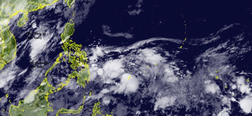 Hình ảnh dải hội tụ nhiệt đới trên khu vực Tây Bắc Thái Bình Dương, khả năng sắp hình thành thêm bão ở vùng biển ngoài khơi Philippines (Ảnh: NICT).