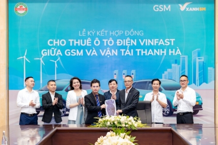 Hợp tác xã Vận tải Thanh Hà thuê 250 xe ô tô điện VinFast từ GSM để cung cấp dịch vụ taxi điện tại Đắk Lắk