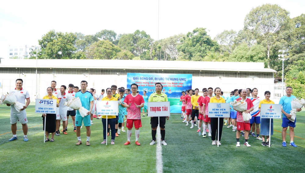 Các đội tham gia Giải bóng đá chào mừng kỷ niệm 30 năm thành lập Bệnh viện Đại học Y Dược TP.HCM