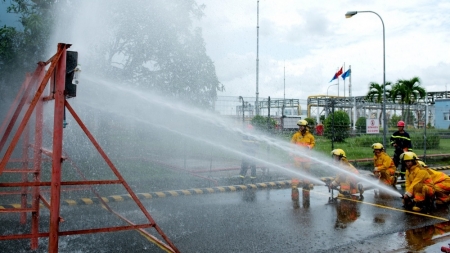 Công ty Khí Cà Mau tổ chức hội thao nghiệp vụ Phòng cháy chữa cháy và Cứu hộ cứu nạn năm 2023