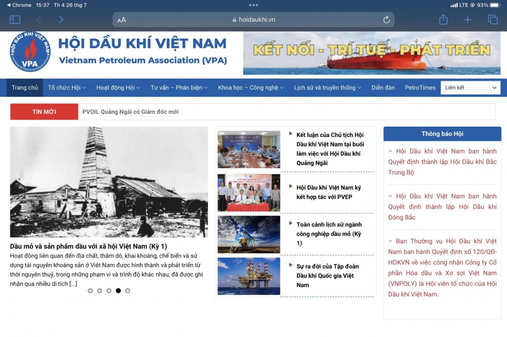 Hội Dầu khí Việt Nam ra mắt website hoidaukhi.vn