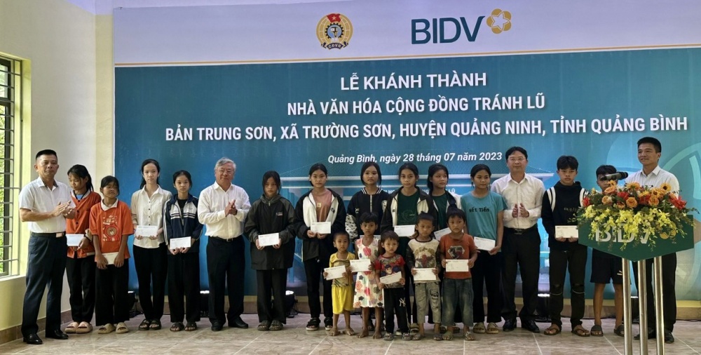 BIDV xây tặng nhà văn hóa cộng đồng tránh lũ tại Quảng Bình