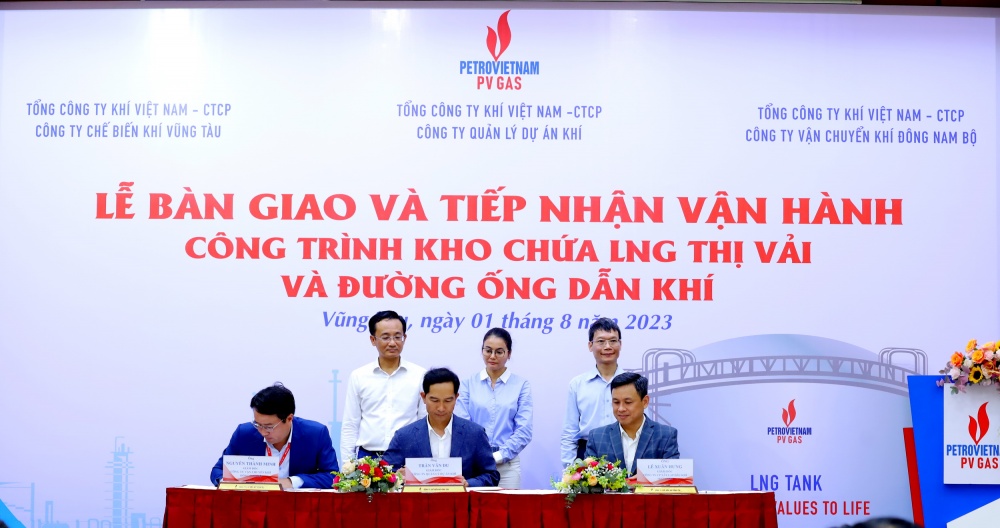 Ký kết bàn giao hiện trạng công trình Đường ống dẫn khí LNG Thị Vải – Phú Mỹ cho Công ty Vận chuyển khí Đông Nam Bộ