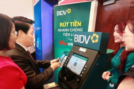 BIDV tiên phong triển khai dịch vụ rút tiền VietQRCash