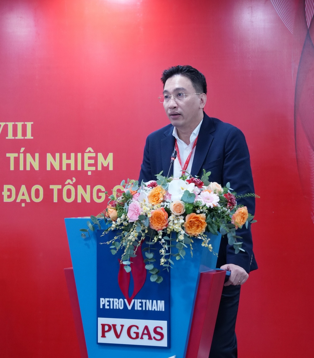 Đồng chí Nguyễn Thanh Bình - Bí thư Đảng ủy, Chủ tịch Hội đồng quản trị PV GAS phát biểu khai mạc Hội nghị