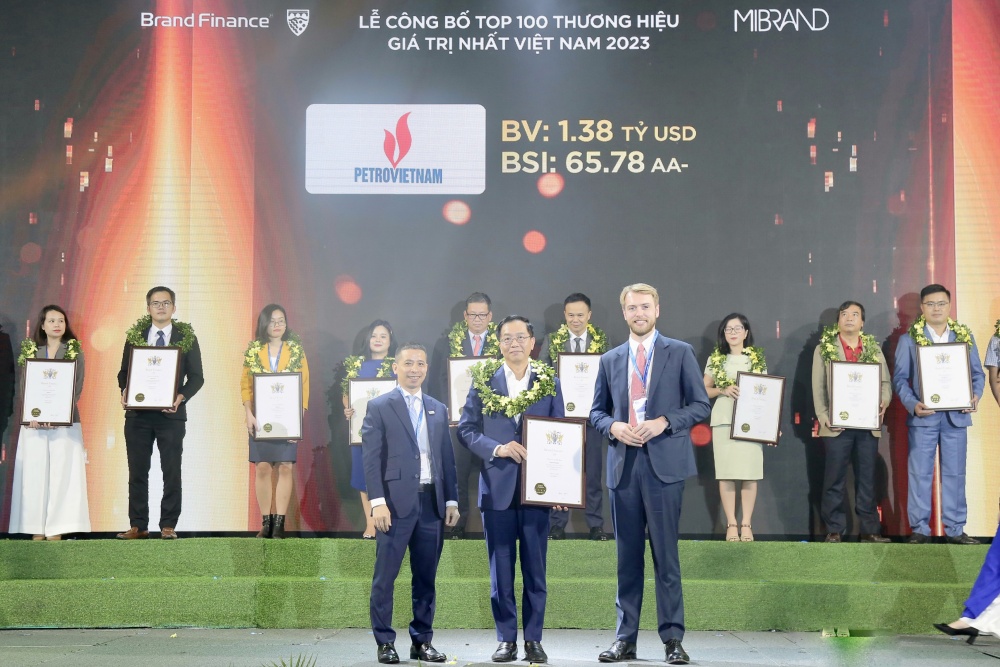 Thương hiệu Petrovietnam nằm trong Top 10 thương hiệu giá trị nhất Việt Nam