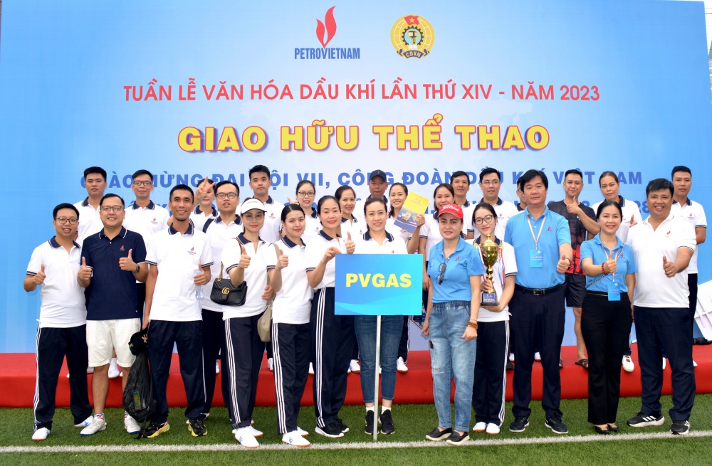 Chúc mừng đội tuyển PV GAS/PV GAS LPG nhiệt tình tham gia và đạt giải tại Giải giao hữu thể thao chào mừng Đại hội VII Công đoàn Dầu khí Việt Nam
