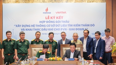 Petrovietnam và Viettel ký kết hợp đồng xây dựng cơ sở dữ liệu tìm kiếm, thăm dò, khai thác dầu khí