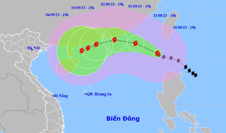 Bão Saola vào Biển Đông, ít khả năng gây gió mạnh và mưa lớn cho đất liền