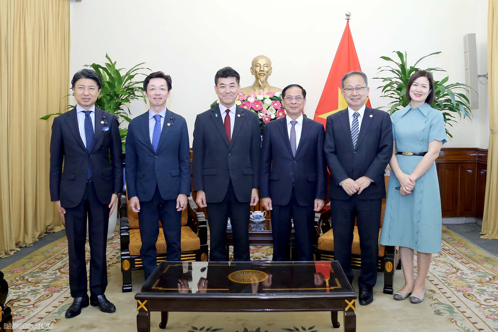 Bộ trưởng Ngoại giao Bùi Thanh Sơn tiếp Chủ tịch Đảng Dân chủ lập Hiến Nhật Bản